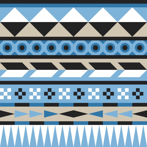 Easy Geometric Aztec Pattern