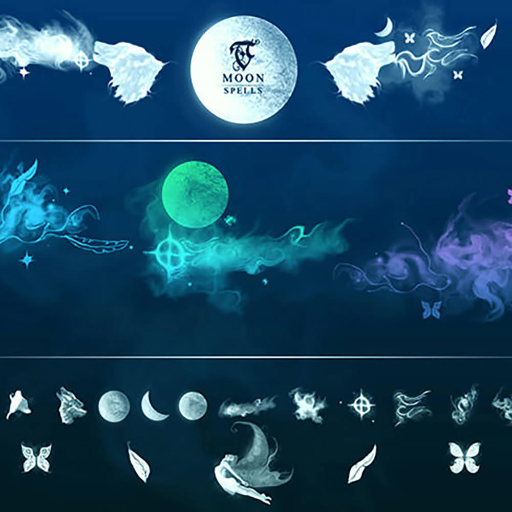 Magic Spells Moon Photoshop Brushes